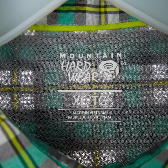 Mountain Hardwear Green Plaid Button Up Shirt Men's XL - Picture 4 of 8